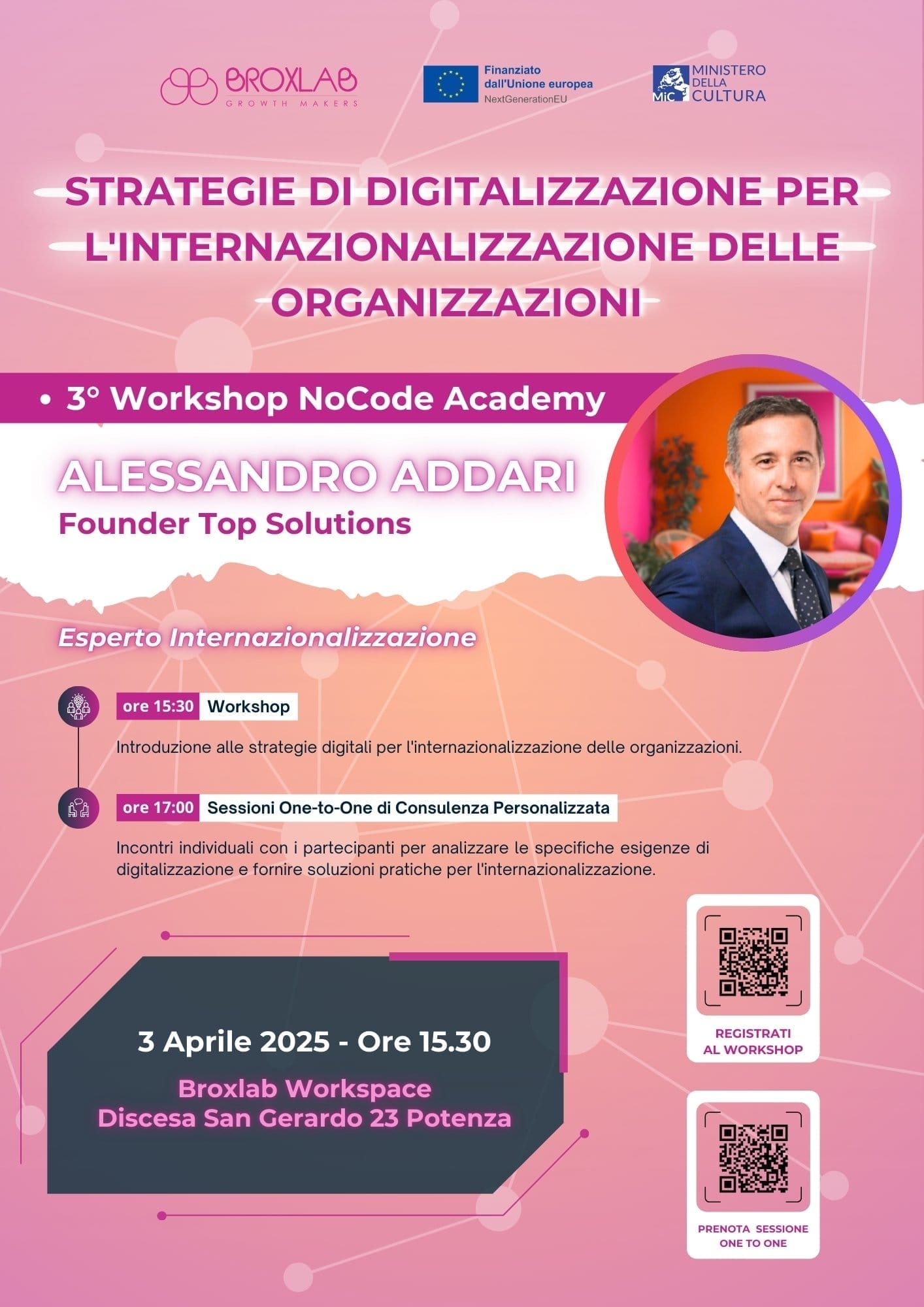 3° Workshop della NoCode Academy con Alessandro Addari_locandina